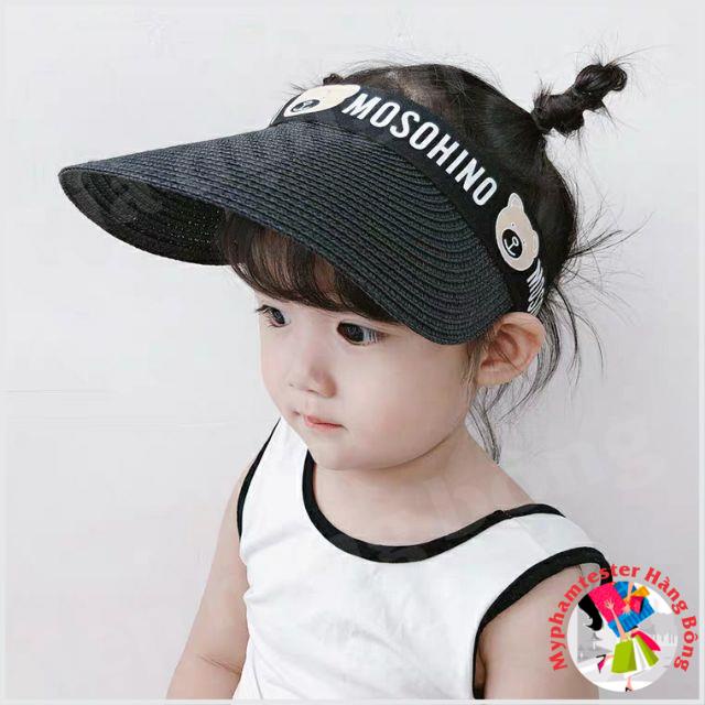 Mũ cói lưỡi trai cho bé gái