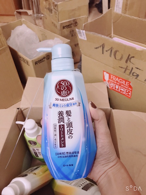 [ Mẫu Mới Nhất ] Dầu xả sạch sâu và thanh mát 50 Megumi Fresh And Clean Conditioner 400ml Nhật Bản