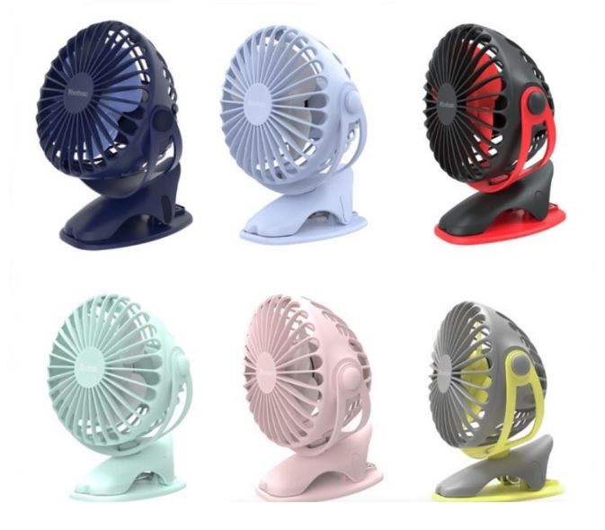 Quạt sạc Kẹp Cạnh Bàn mini xoay góc 720 độ, quạt đến 20 tiếng, đế kẹp đa năng hoặc đặt bàn