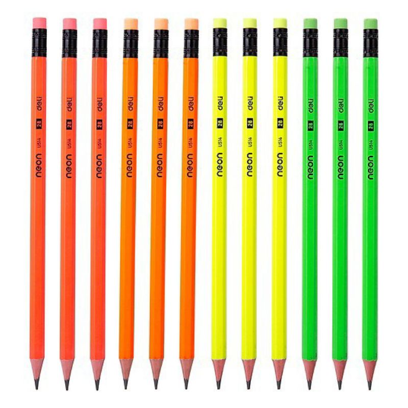 Bút chì 2B màu neon loại xịn