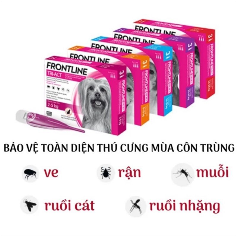 Frontline TriAct - 1 Tuýt nhỏ gáy phòng ve,rận, bọ chét, ruồi muỗi cho cún cưng