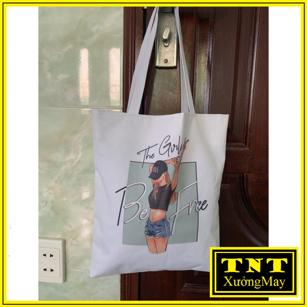 Túi tote 3D - THE GIRL - KHẢ HÂN SHOP  - KHẢ HÂN SHOP  - KHẢ HÂN SHOP