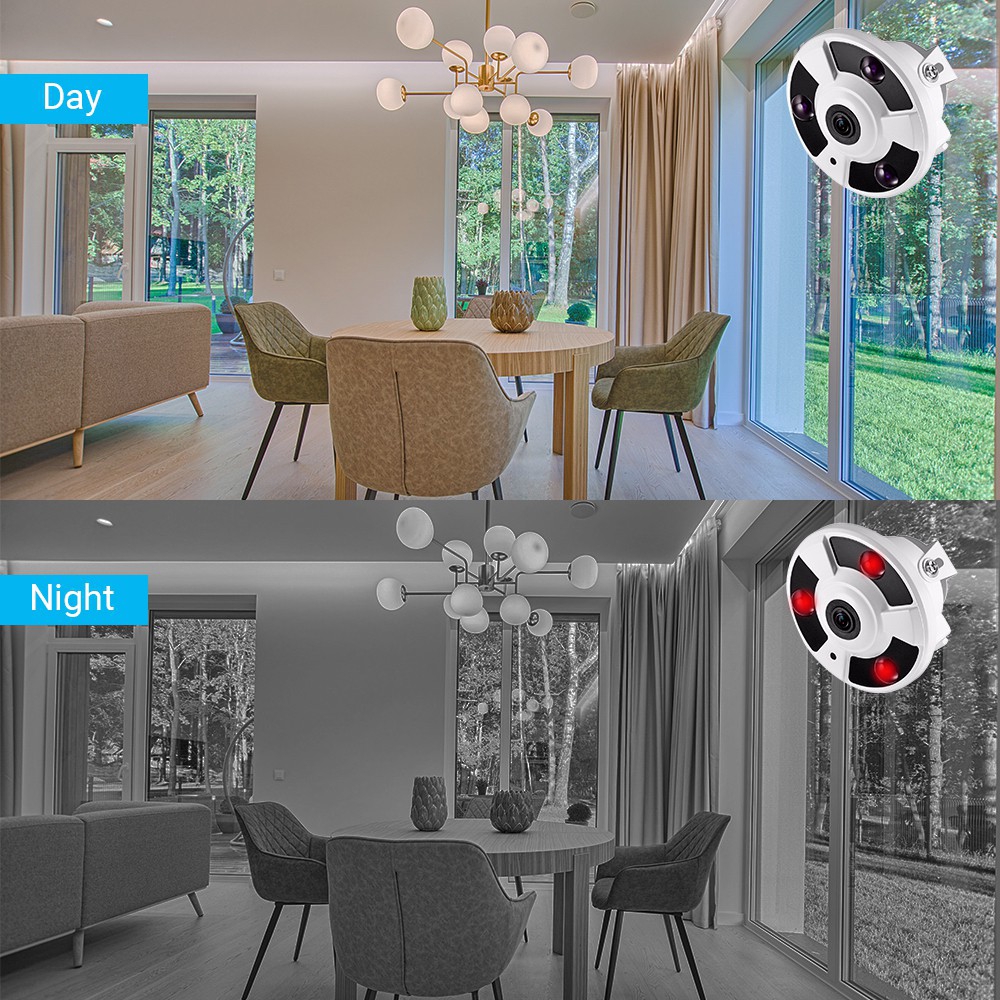 Camera An Ninh Hamrol Giám Sát Toàn Cảnh H.265 1.7MM 2MP/3MP/5MP