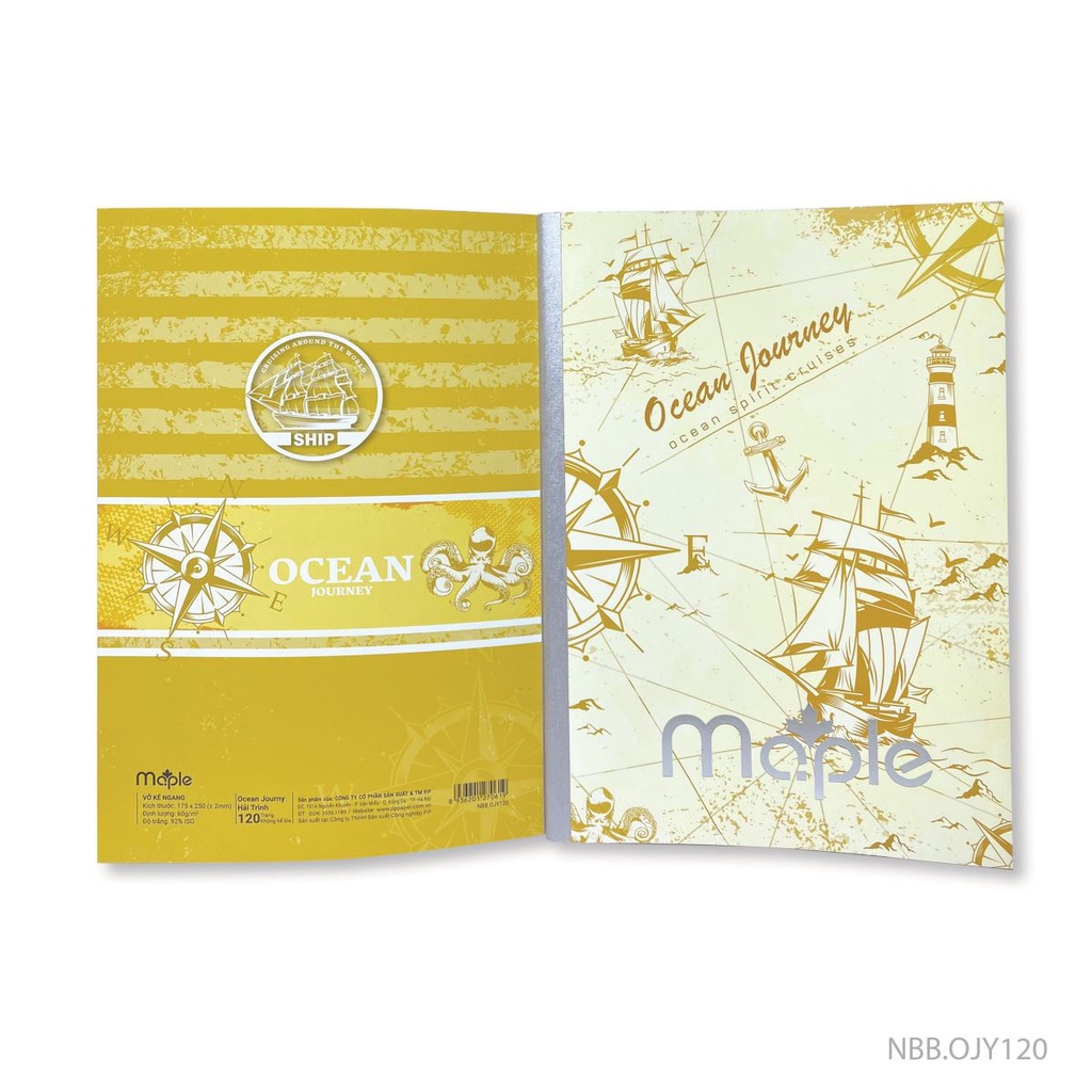 Vở kẻ ngang Mc.ple 120 trang OCEAN JOURNEY - 2061