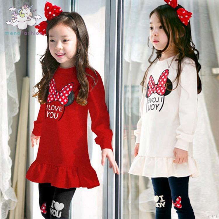 Bộ đồ hoạ tiết Mickey cho bé gái