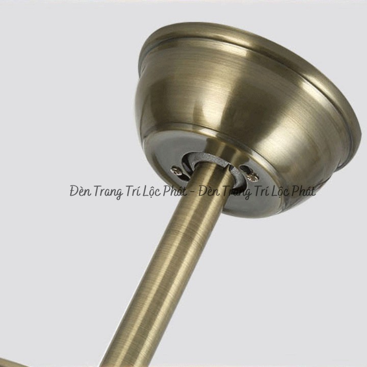 Quạt trần, quạt trần đèn cánh hợp kim 5 chao JM sang trọng trang trí phòng khách kèm khiển