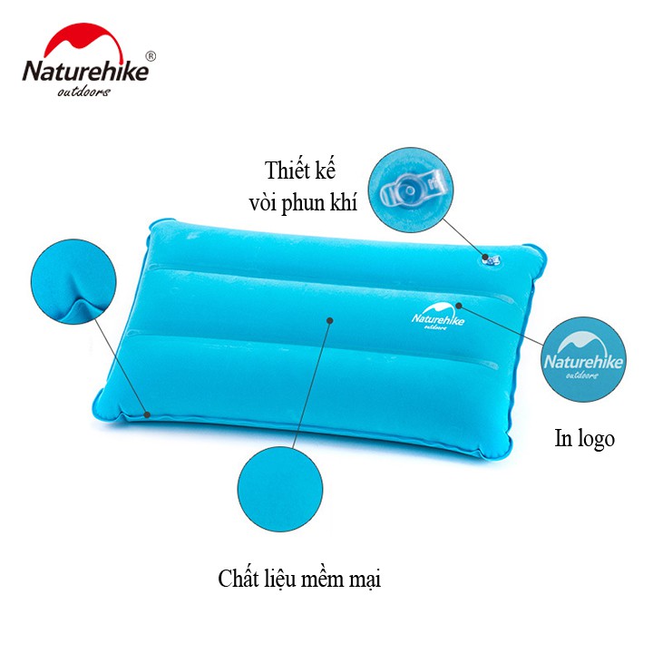 Gối hơi gấp gọn Naturehike NH18F018-Z du lịch dã ngoại văn phòng