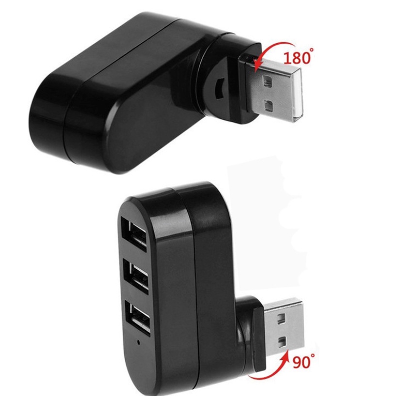 180° Bộ Chia Ba Cổng USB 2.0 5 * 4.3Cm