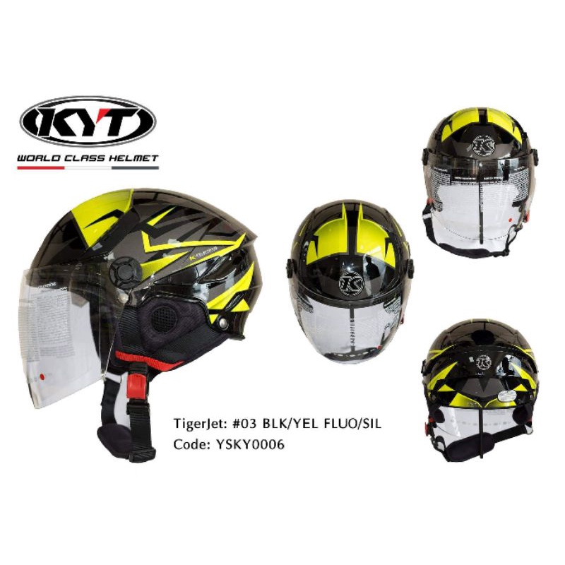 MŨ BẢO HIỂM 1/2 NỬA ĐẦU KYT TIGER ( NHIỀU