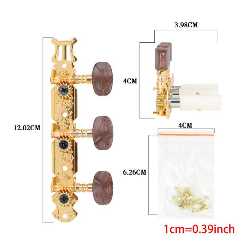 Bộ Chốt Chỉnh Dây Đàn Guitar Bằng Nylon 3 + 3 Chất Lượng Cao