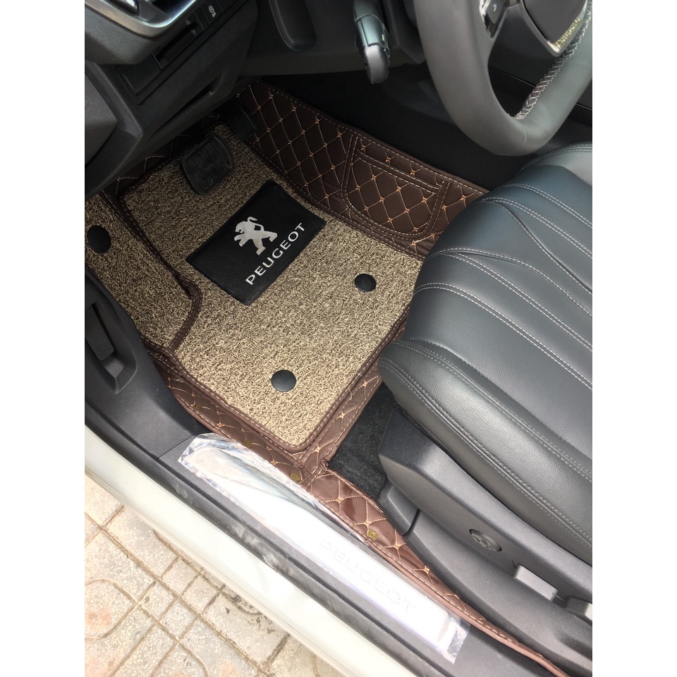 Thảm lót sàn ô tô 6D Peugoet 3008 2018-2022 chống nước, không mùi, phủ kín 90% sàn xe
