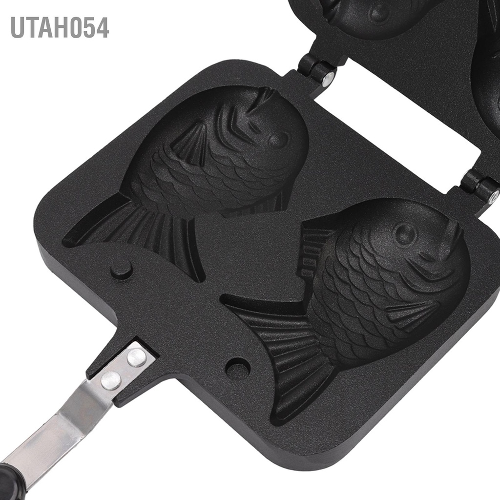 [Hàng Sẵn] Khuôn Làm Bánh Cá Nướng Taiyaki hai mặt chống dính cho nhà bếp【Utah054】