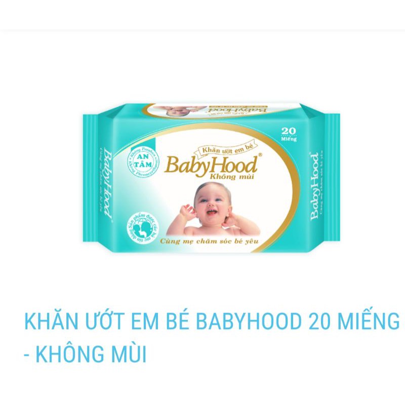 96gói khăn ướt babyhood 20tờ( ko mùi)