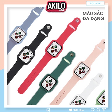 Dây Apple watch đồng hồ thông minh cao su thời trang cao cấp Series 1/2/3/4/5/6/SE AkiloCase