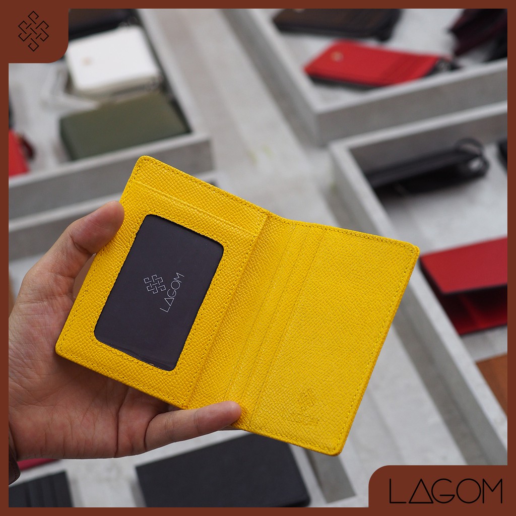 Ví Da Thật Lagom – Gập Đôi Dáng Đứng – Da Epsom Cao Cấp – Mini ID Wallet | BigBuy360 - bigbuy360.vn
