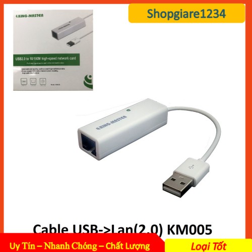 CÁP USB 2.0 RA LAN KINGMASTER KM005