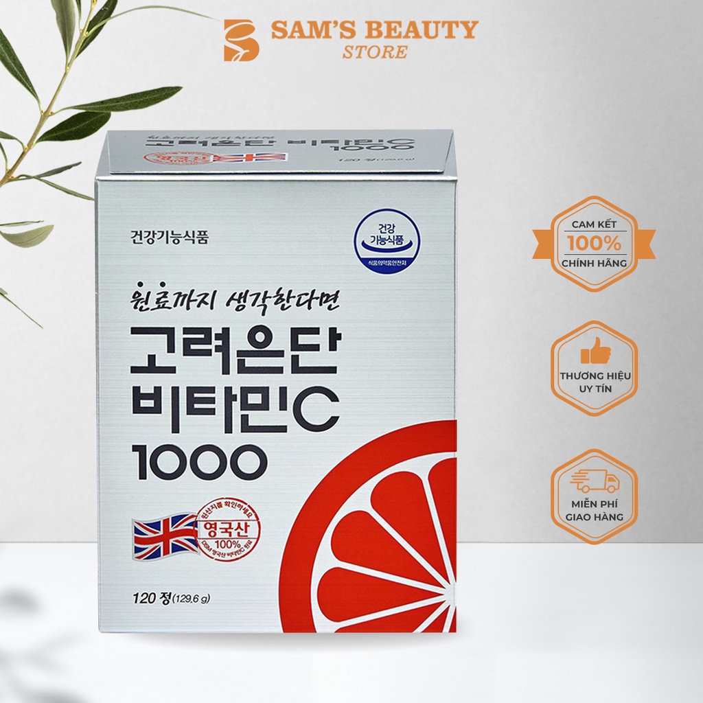 Viên uống vitamin C Eundan 1000mg tăng sức đề kháng 60/120 viên - Sam’s Beauty Store