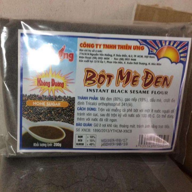 BỘT MÈ ĐEN KHÔNG ĐƯỜNG 200G THIÊN ƯNG. | BigBuy360 - bigbuy360.vn
