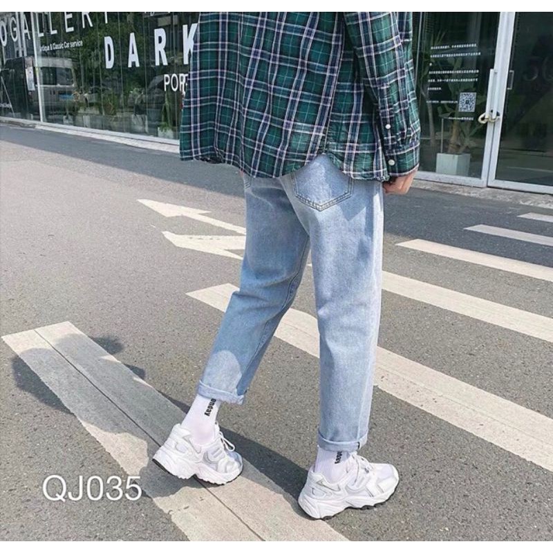 Quần Jean Nam Baggy Basic Xanh Bạc | BigBuy360 - bigbuy360.vn
