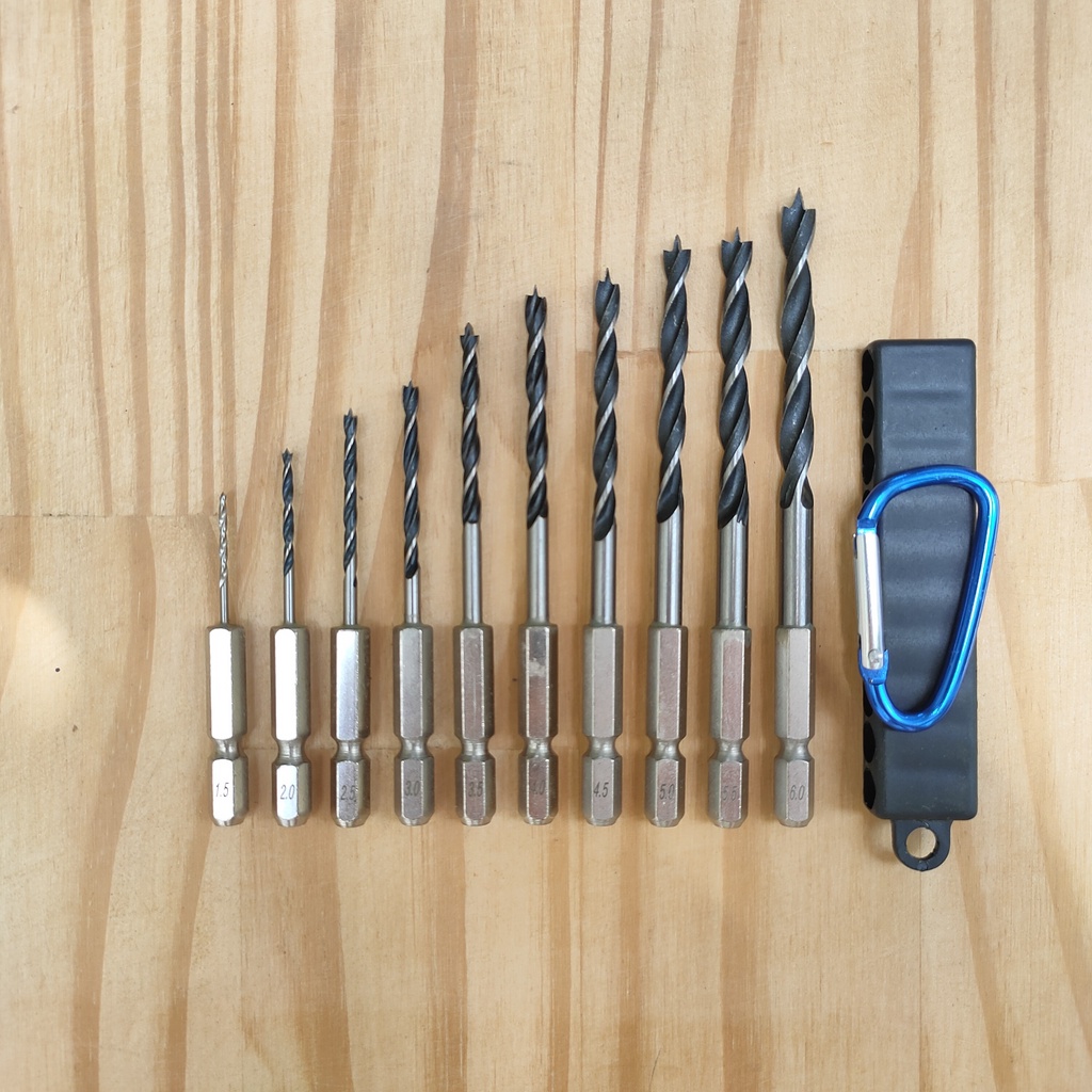 [Nhiều Combo] Mũi Khoan Khoét Gỗ Alu Mica Đầu Đinh - Định Tâm Cực Tốt - Hàng Xuất Nhật - Tặng Đế