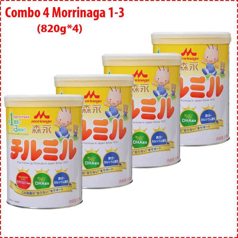 Combo 4 Morinaga 1-3 (820g*4)