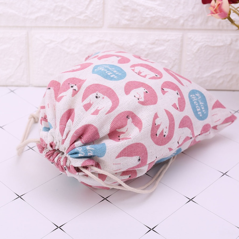 Túi Dây Rút Cotton Lanh Đựng Đồ Lót / Đồ Chơi Tiện Lợi