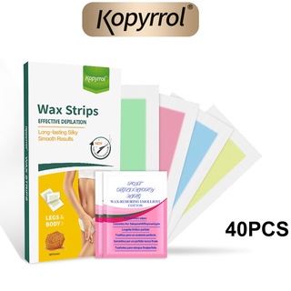 Sáp tẩy lông KOPYRROL Dải sáp tẩy lông dưới cánh tay và chân 40 cái
