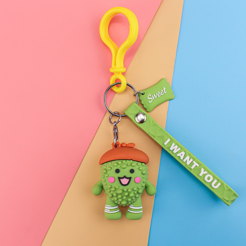 Móc Khóa Hình Trái Sầu Riêng Bằng silicone Dễ Thương