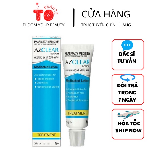 AZCLEAR Action 25g- Kem giảm mụn, mờ thâm