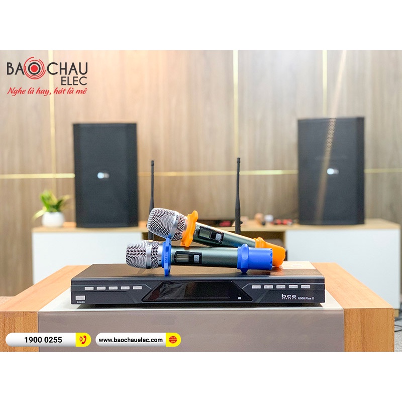 [CHÍNH HÃNG] Micro Karaoke Không Dây BCE U900 Plus X | Hát Karaoke Hay, Chống Hú - 2 tay micro không dây + 1 đầu thu