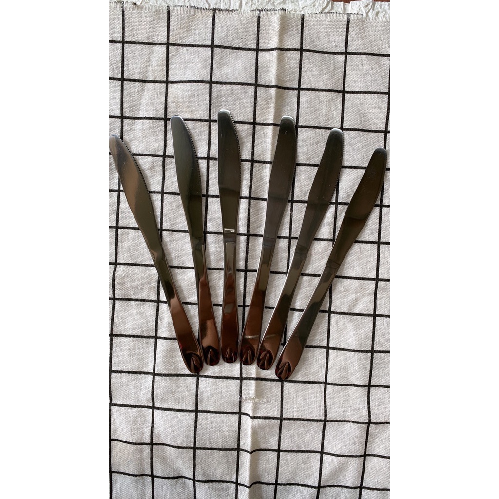 Dao Ăn Bít Tết, Ăn Đồ Tây, Inox 304 Cán Giọt Lệ Hàng Loại 1 KT: 21x2cm