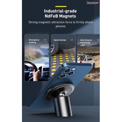 ✅Nowship - Đế đỡ điện thoại nam châm Baseus Magnetic Car cho iphone 12 | BigBuy360 - bigbuy360.vn