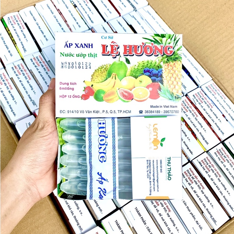 Ấp xanh Lệ Hương hộp 12 ống Làm lạp xưởng, ướp thịt SỈ GIÁ TỐT