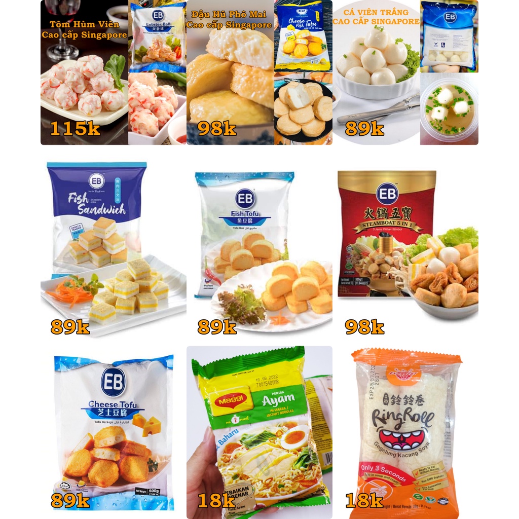 [Q.7] Viên thả lẩu cao cấp - Singapore, Malaysia - Chuẩn nhập - gói 500g