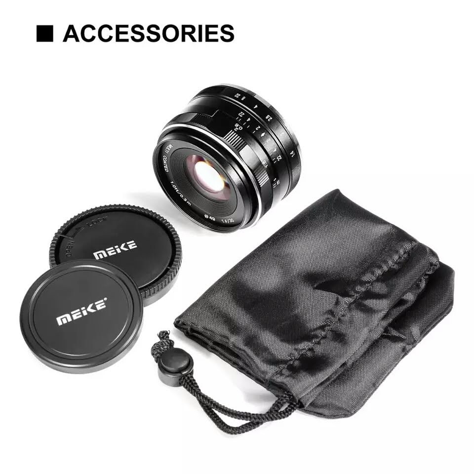 Ống kính Meike 35mm F1.4 lấy nét thủ công cho máy ảnh mirroless Fuji, Sony, Canon, Olympus-Panasonic
