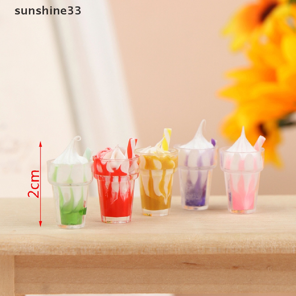 Bộ 5 Ly Kem / Trà Sữa / Đồ Chơi Búp Bê Cỡ 1 / 12