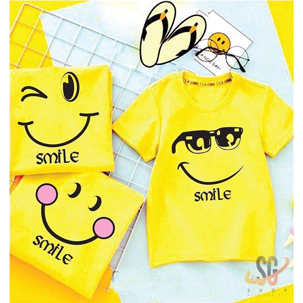 Áo thun đồng phục gia đình màu vàng thun cotton mềm mịn đủ size GD299VD | SGSTORE1