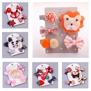Set kẹp tóc hoạt hình dễ thương cho bé gái