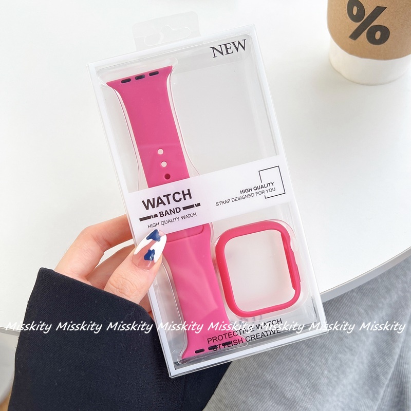 Ốp Bảo Vệ Mặt Đồng Hồ Thông Minh 2 Trong 1 Cho Apple Watch 41mm 40mm 45mm 44mm IWatch Series 7 SE 6 5 4