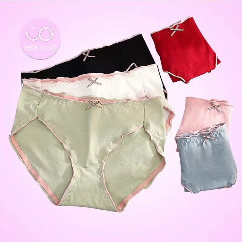 Quần lót nữ thun dễ thương phối viền trẻ trung chất vải mềm mại thoáng khí HEYPANG VN037
