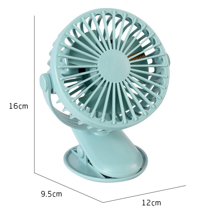 Quạt Mini Kẹp Để Bàn - Xe Đẩy Table Clip Fan Có Đèn Led Chạy Chữ Cực Đẹp