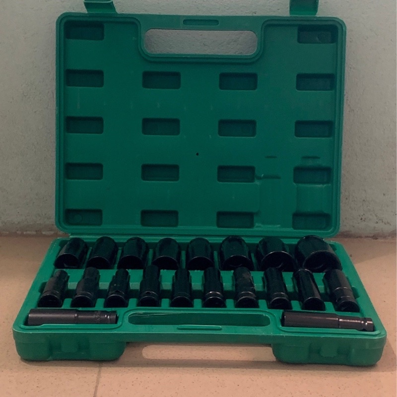 Bộ Khẩu dài 20 Món dùng cho máy siết bulong 8-32 - hàng cao cấp chống han rỉ chống vỡ