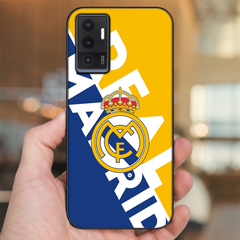 Ốp lưng Vivo V23e viền đen in hình Real Madrid