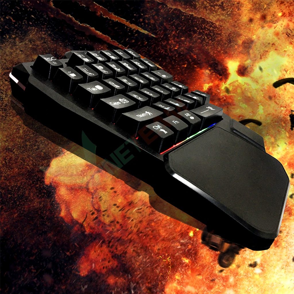 Bàn phím bán cơ 1 tay NOUS chơi các game mobi Freefire, CF, liên quân,...siêu chất -dc4800