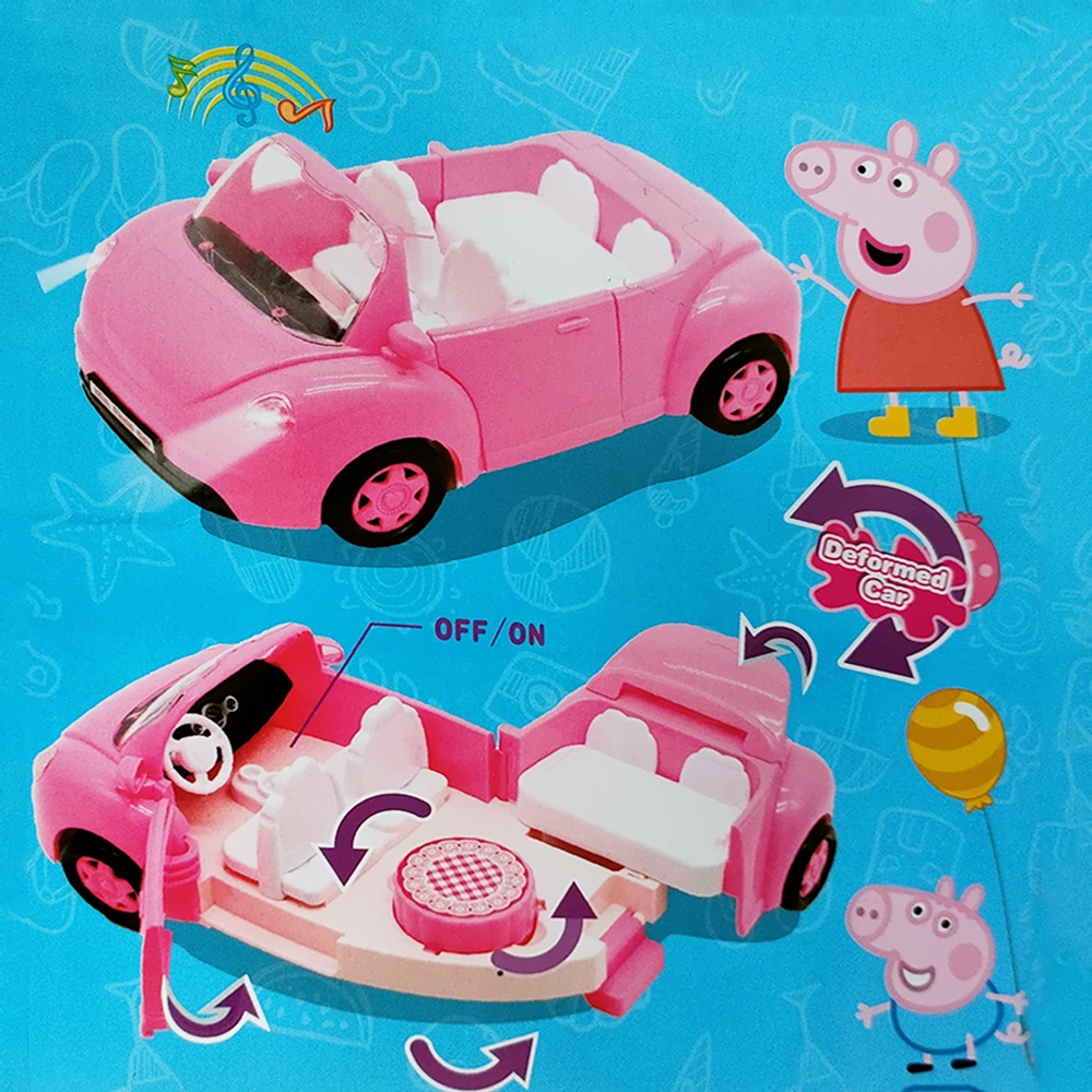 xe dã ngoại gia đình heo peppa pig