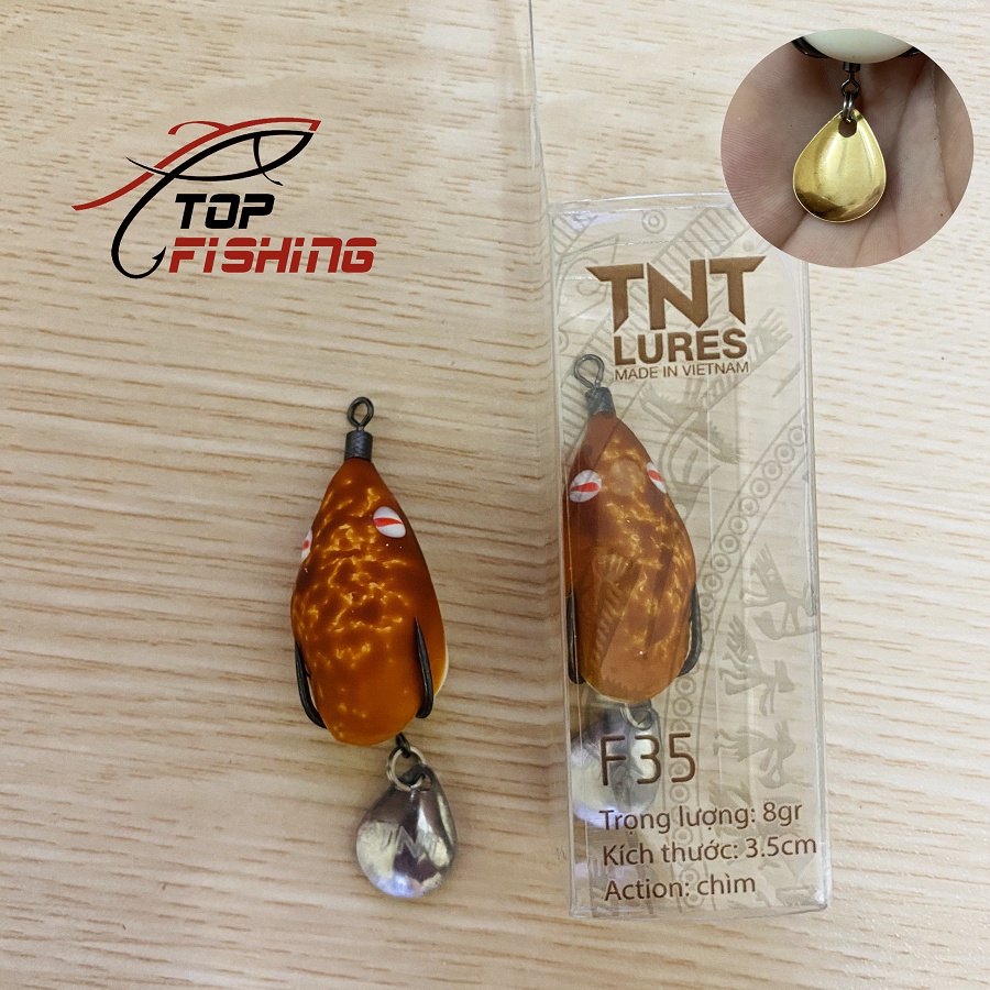 Nhái Hơi F35 TNT Lures ( Tặng Thìa Vàng Độ ) Dài 35mm - Nặng 8gam - Action Chìm - TopFishing