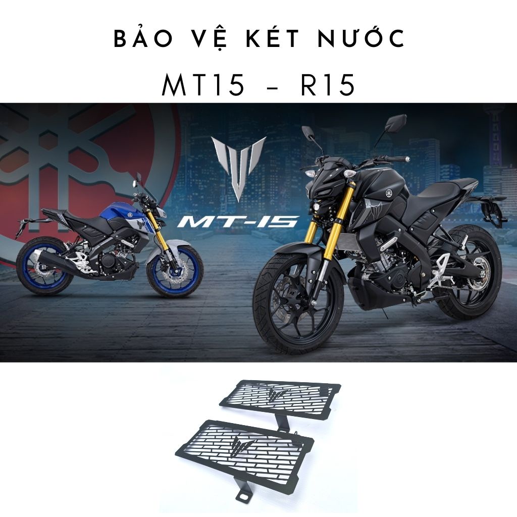 Bảo vệ két nước cho yamaha MT15, che két nước MT15, sơn tĩnh điện màu đen.