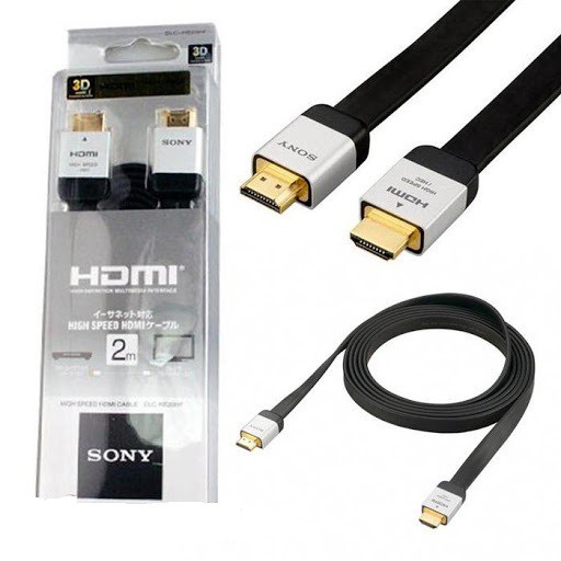 Cáp HDMI mạ vàng chống nhiễu - Dây cáp HDMI SONY 2m - Hàng chuẩn đẹp, Xịn, cáp siêu bền #hdmi