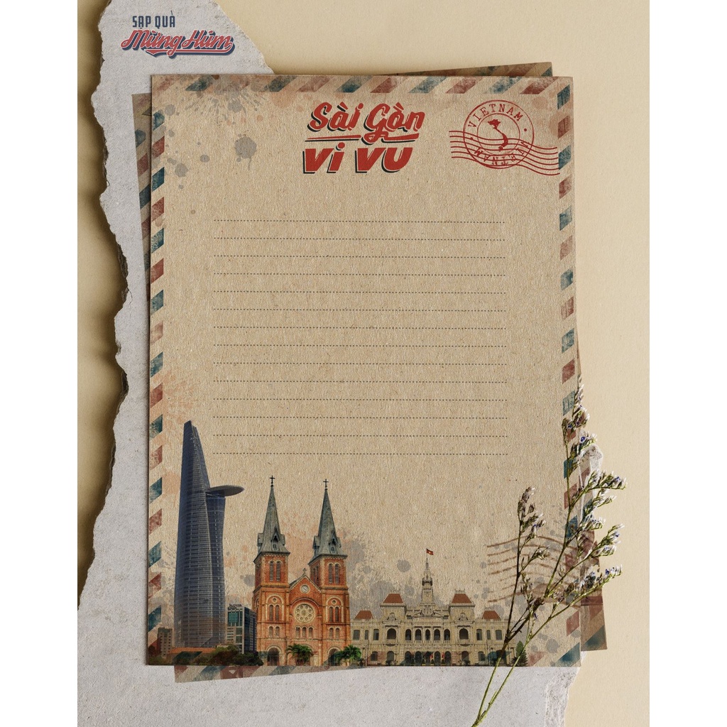 Giấy kraft nâu vintage, gửi lời yêu thương_6 mẫu mới tại nhà Sạp. Kraft dày, màu đẹp