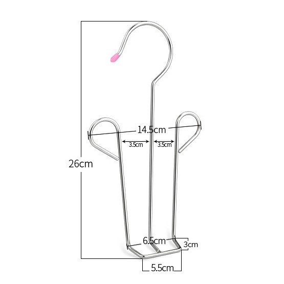 Móc treo phơi giày dép bằng Inox 304 dày 4 li, móc cứng cáp, sắp xếp treo tiện lợi giữ phom giầy